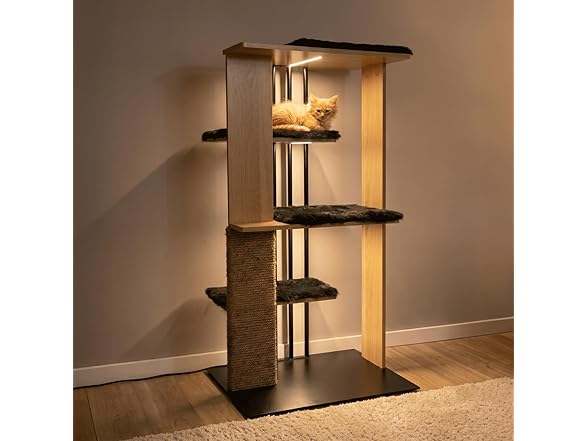 4 Cats and Dogs CALTR-L Cali Cat Tree Oak