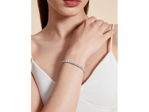 KRKC&CO NS612038 Moissanite Tennis Bracelet