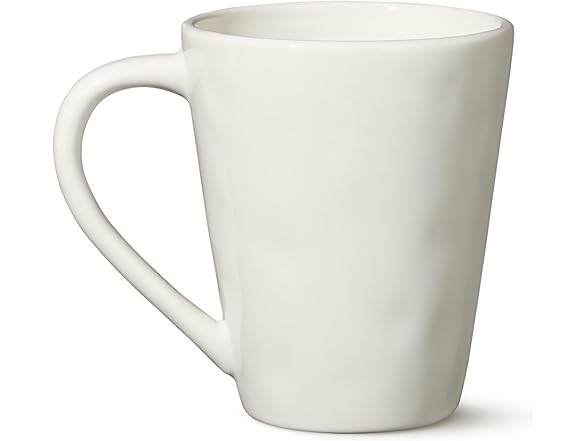 Linen Cream 14 oz Stoneware Mugs Set of 4 