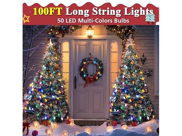 Bosceos 100 FT C9 Christmas Lights