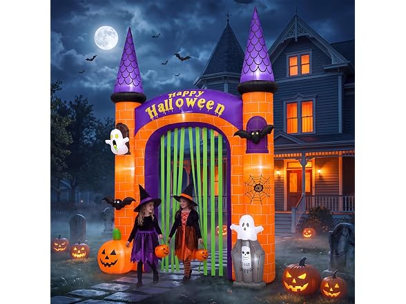 10.8FT Halloween Inflatable Arch Tombstone