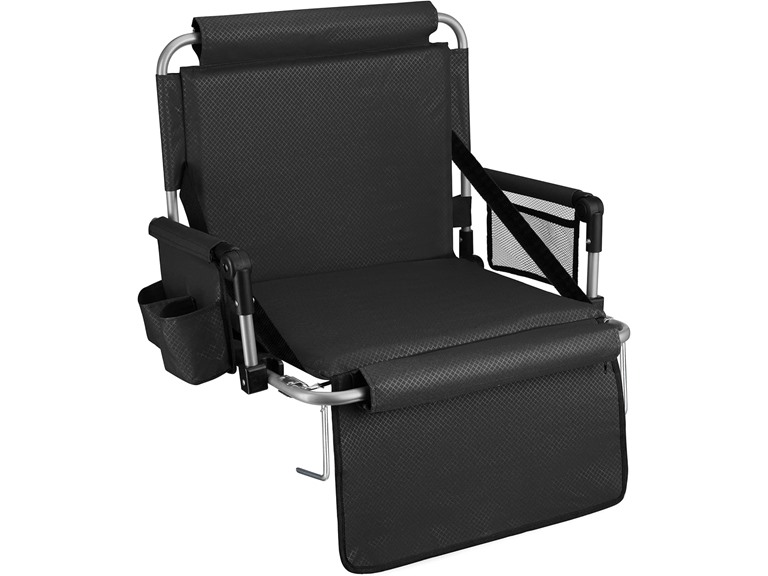 Alpcour APC-FSSABK 21" Wide Folding Stadium Seat - Black B
