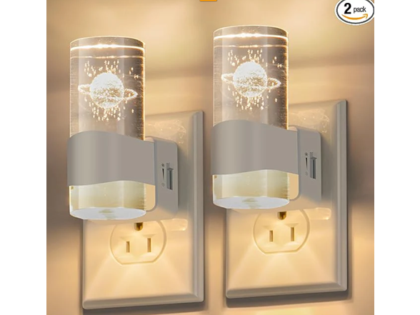 Hakol 2 Pack Night Light – 3D Etched Starry Night