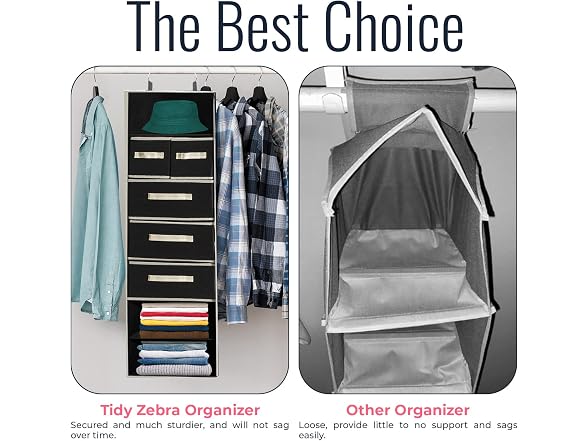 Hanging Closet Organizer w/ Drawers