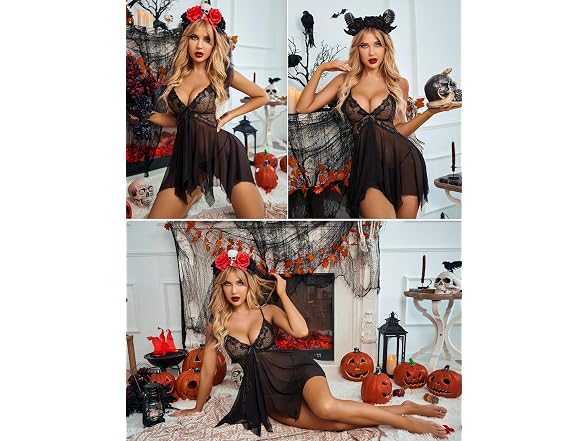 Avidlove (M) Babydoll Lingerie Sexy Nightgown