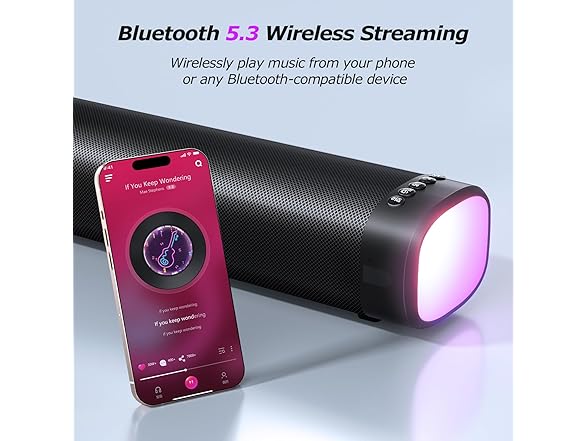 Bkmojit Detachable 2-in-1 RGB Sound Bar