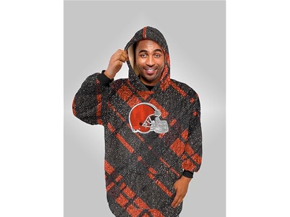NFL Sherpa Flannel Hoodie Blanket - Choose Team