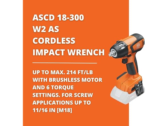 Fein ASCD 18-300 W2 AS Cordless Impact Wrench