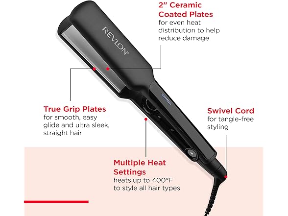 REVLON Ceramic Coated 2" Flat Iron