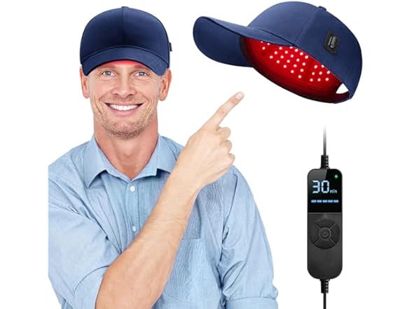 Laser Hair Growth Cap Red Light Blue
