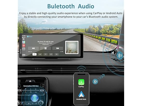 9.3" Wireless CarPlay Screen w/ 4K Cam