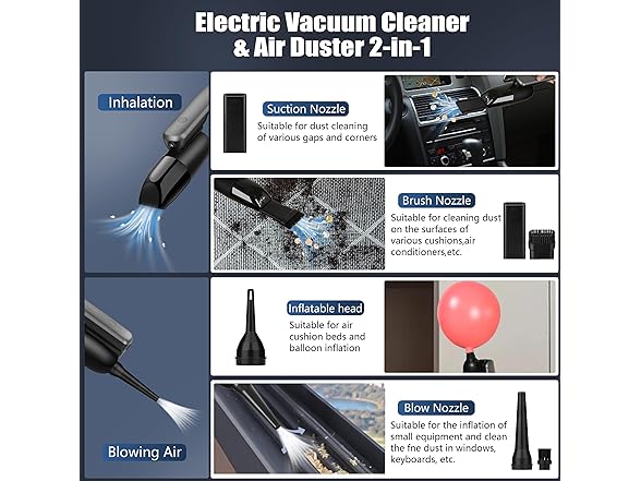Lebleto 3 in 1 Portable Handheld Vacuum