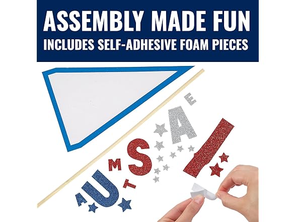 Fun Express Team USA Pennant Flag Craft Kit