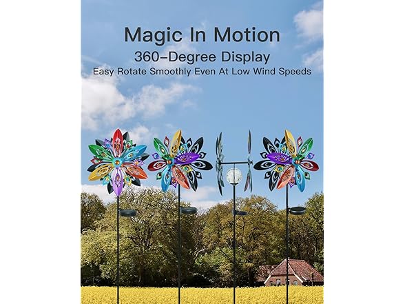 Putuo Decor Putuo Decor Solar Wind Spinners Outdoor