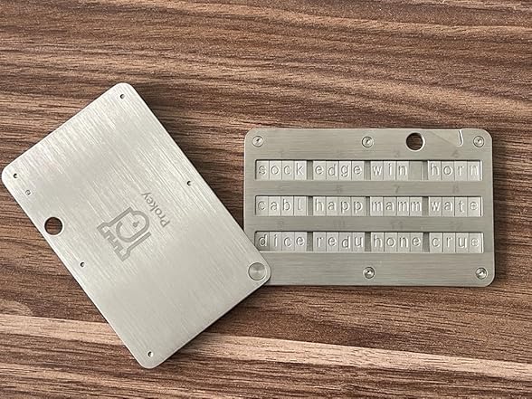 Steel Crypto Seed Phrase Storage