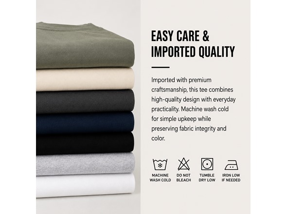 5Pk Mens Oversized Drop Shoulder Tee