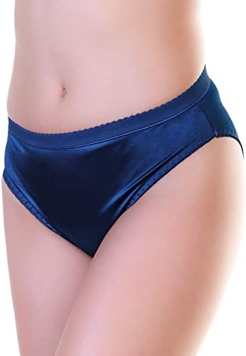 Angelina 4919_ASST_6_UM Medium (4-6) Classic High-Cut Satin Briefs Assorted Color (6 Pack)