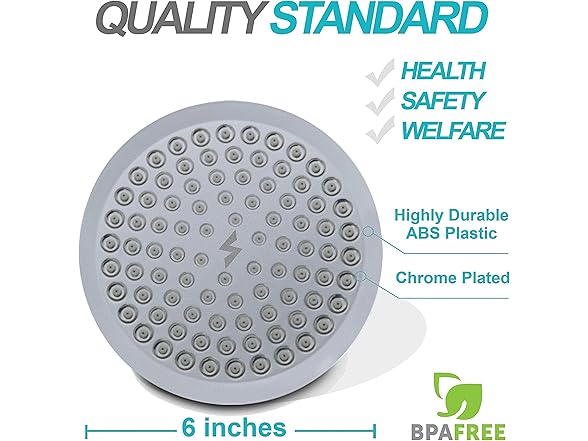 6" Round High Pressure Rain Shower Head