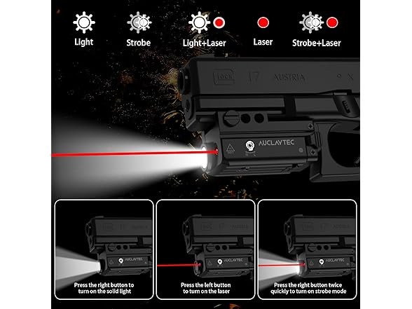 AUCLAYTEC AUCLAYTEC 450 Lumen Pistol Flashlight R