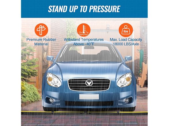 3.28 ft Cable Protector Ramp, 4 Pack of