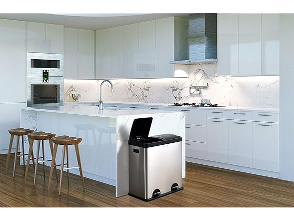 Step N' Sort The 16 Gal. 2-Compartment SS Trash Bin