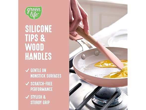 GreenLife 11Pc Silicone Utensil Crock Set