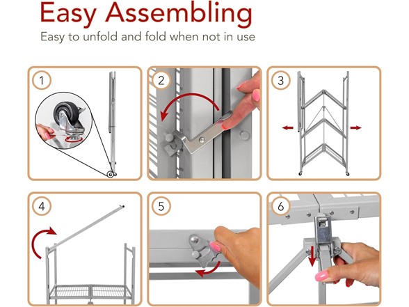 Origami R5 4 TIER SHELVES With Casters -Choose Color