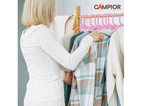 Pink Plastic Hangers 30 Pack