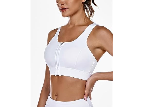 COOrun Women (M) Sports Bras Zipper Back Yoga Bras