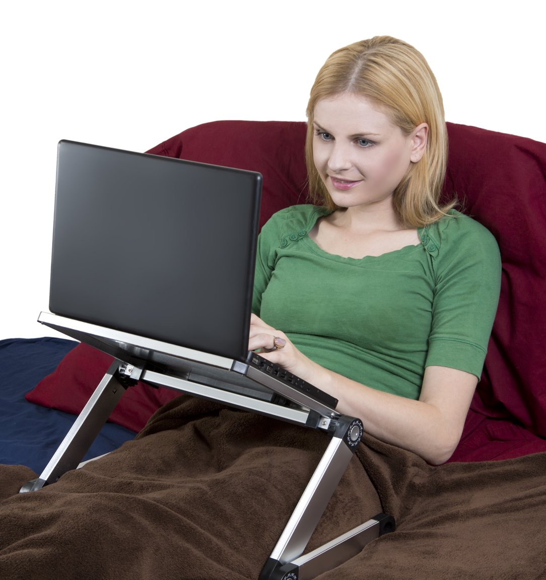 WorkEZ Light Laptop Stand Lap Desk Black - Gallery 14
