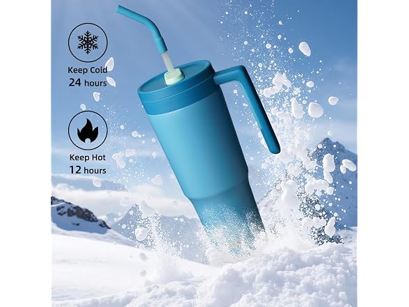 Konokyo 40 oz Tumbler with Handle Dark Blue