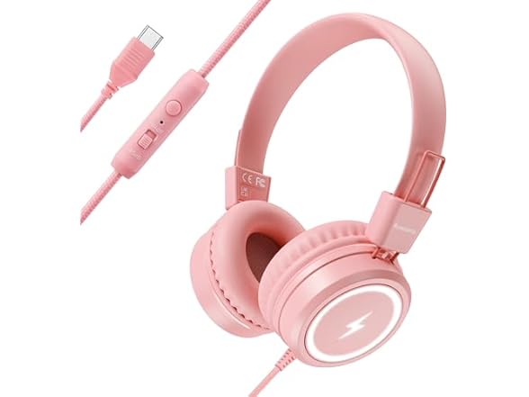 Bywulanda Kids Headphones with LED Lights