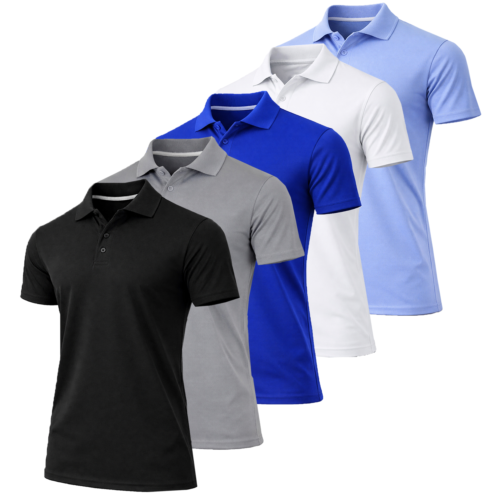 5Pk Mens S/S Performance Polo - Gallery 10