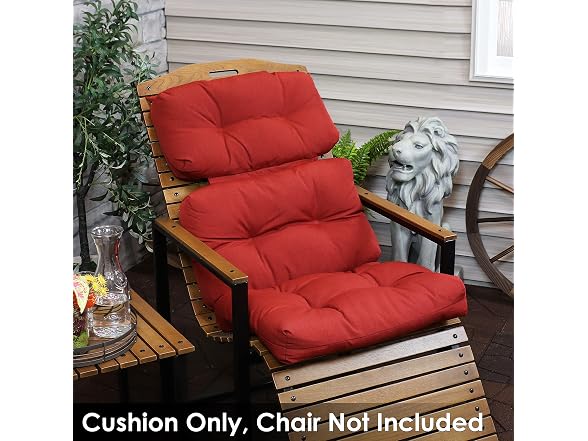 Sunnydaze Decor ZET-027 High Back Cushion Red - Gallery 7