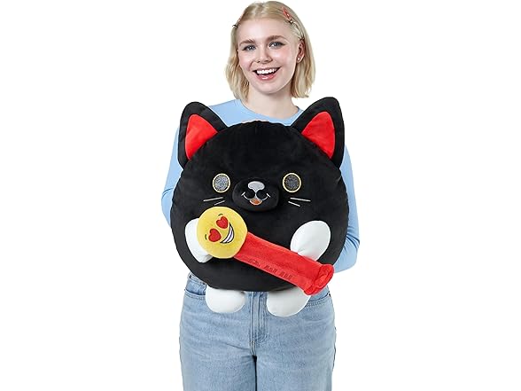 Snackles Pez Black Cat Super Sized 14 inch Plush
