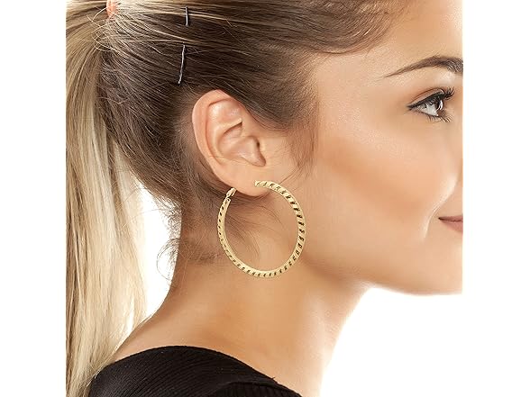 Steve Madden Twist Hoop Earrings