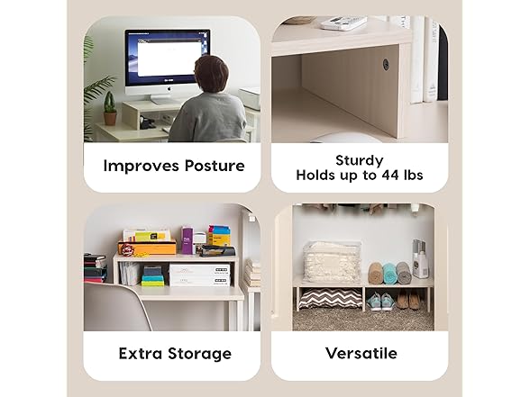 IRIS USA 1-Tier Multi-Purpose PC Monitor Stand