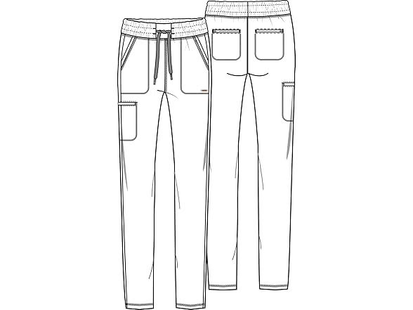 Cherokee Womens Mid Rise Scrub Pants