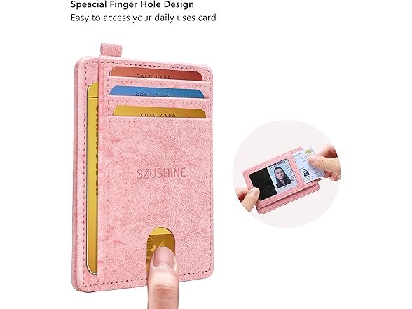 SZUSHINE Minimalist Leather Wallet RFID