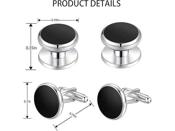 Zealmer 8pcs Men's Cufflinks