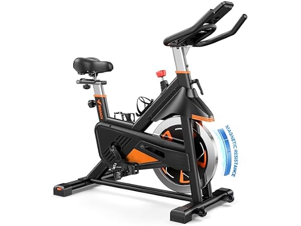 MERACH Orange Magnetic Exercise Bike
