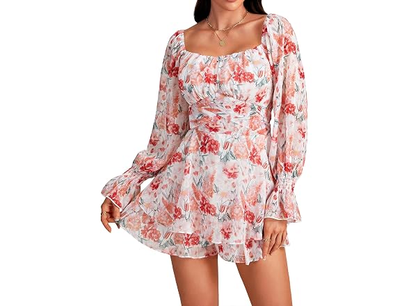 Lyaner Women (S) Off Shoulder Long Sleeve Jumpsuit