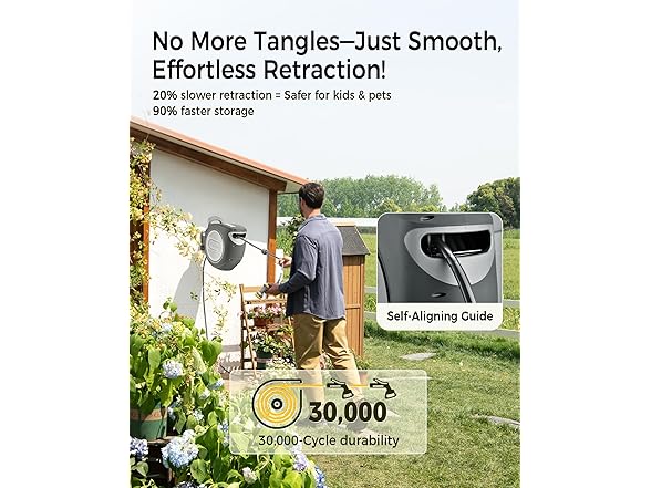 Retractable Garden Hose Reel | 5/8in x 100ft