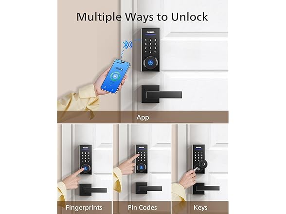 Philips Smart Lock w/Handles, Keyless Lock Set