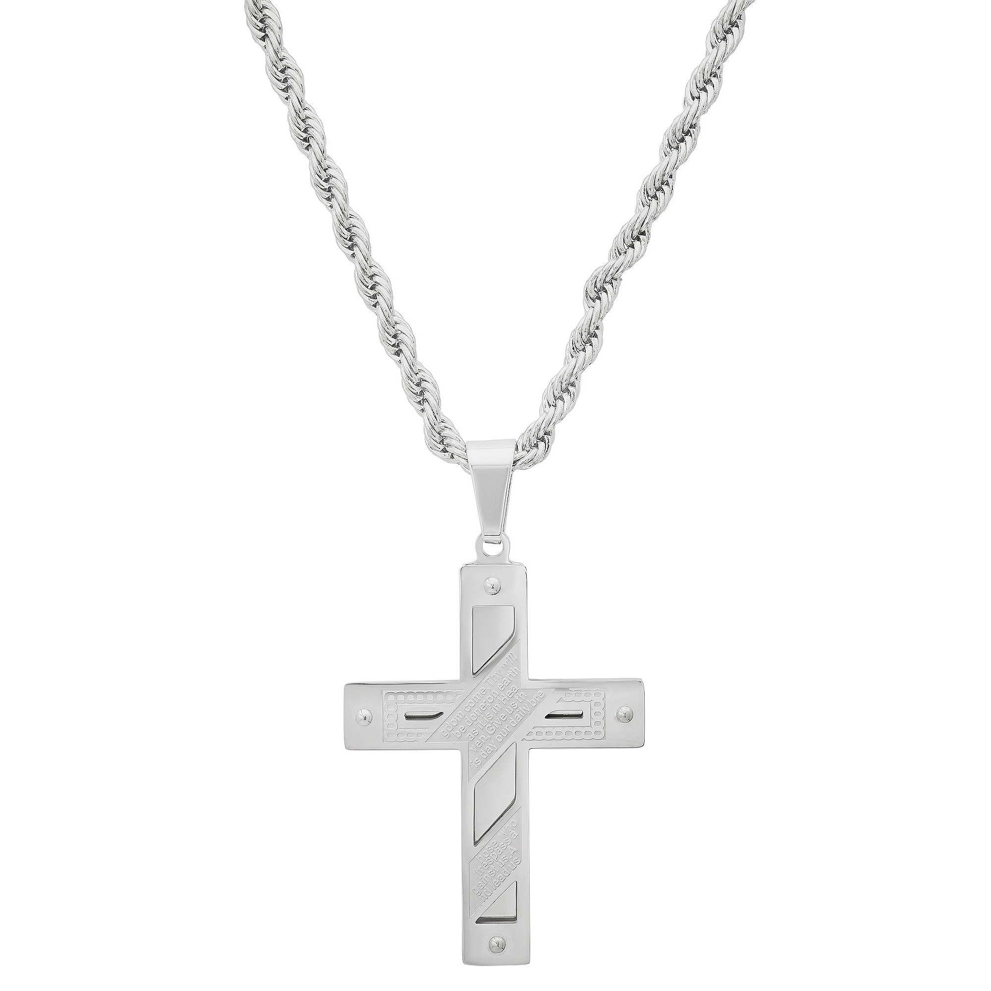 Polished Cross Pendant Necklace - Gallery 8