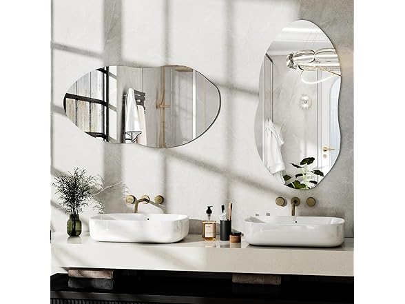 Asymmetrical Abstract Wall Mirror