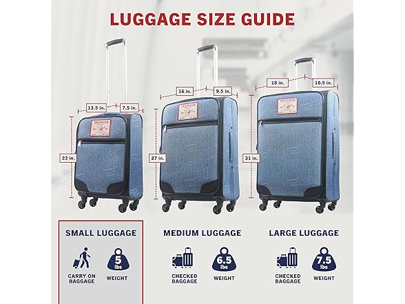 True Religion 23" Rolling Luggage