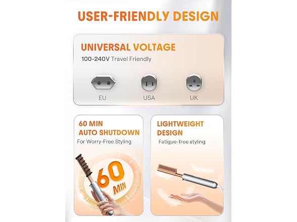 Hot Comb Straightener Brush