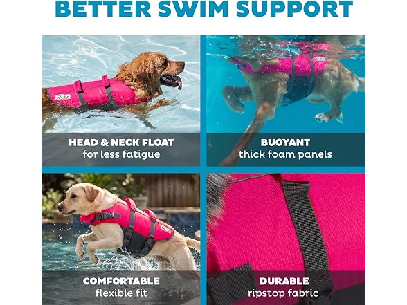 Outward Hound Granby Splash Pink Dog Life Jacket
