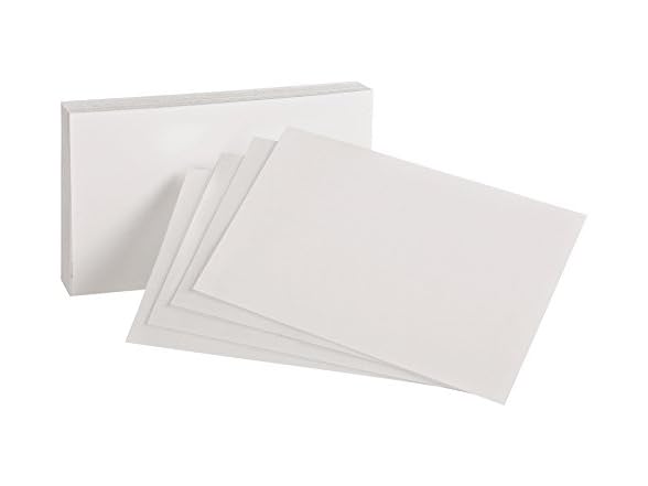 Oxford Blank Index Cards, 4" x 6"